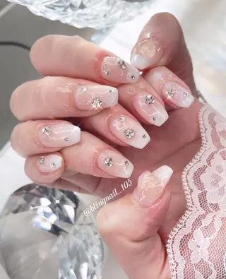 ネイル 23時まで❤︎韓国、 ワンホンネイルのネイルデザイン