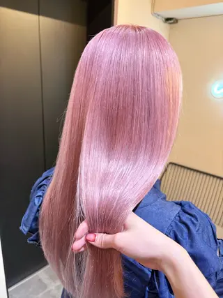 ロング カラー 艶ピンク*ヘアセット 🌙shioriのヘアスタイル