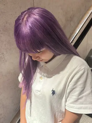 セミロング ブリーチ屋さん/ブリ ーチ矯正🫧あずみのヘアスタイル