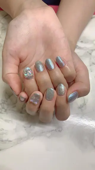 ネイル はな💎ネイル ワンホン、長さ出しのネイルデザイン