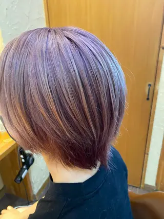 ショート カラー パーマ ヘアアレンジ メンズ キッズ ネイル マツエク・マツパ emu所属・🌈髪質改善・美髪矯 正・平野瀬乃🌈のヘアスタイル