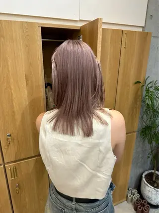 ミディアム カラー 顔まわりカット/艶髪 カラー✨けいとのヘアスタイル