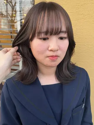 ミディアム カラー ヘアアレンジ ちひろ /似合わせカラーのヘアスタイル