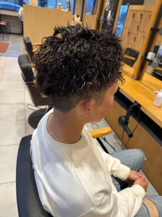 ショート パーマ メンズ カラー特化美容師🩷 マインのヘアスタイル
