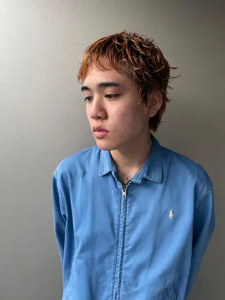 ショート カラー パーマ メンズ 吉田一輝 外国人パーマのヘアスタイル