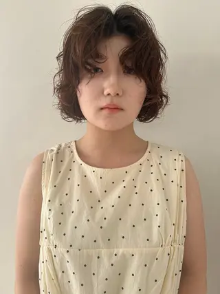 ショート ケアパーマ/ケアブリ ーチdaisukeのヘアスタイル