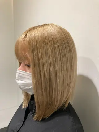 ミディアム カラー 透明感カラー 板橋　島村美咲のヘアスタイル