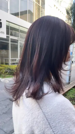 セミロング カラー ヘアアレンジ GO TODAY  シェアサロン札幌店所属・kana .のヘアスタイル