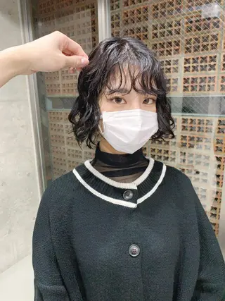 パーマ ボブパーマコテ巻き風 パーマNo1深江秀平のヘアスタイル