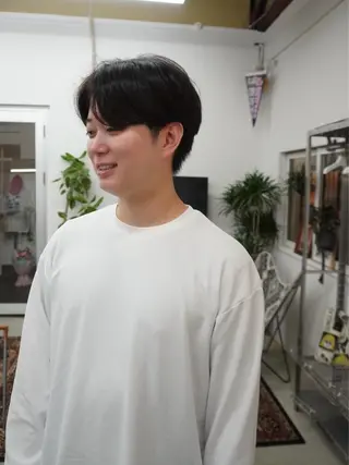 ミディアム メンズ BOW【ボウ】所属・メンズパーマ/本町/ 心斎橋/Takumiのヘアスタイル