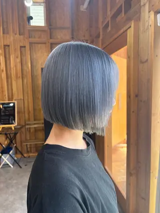 カラー まろみ暖色×ボブ ×chia🕯のヘアスタイル