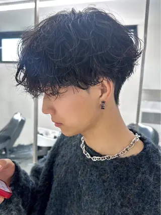 ショート カラー パーマ ヘアアレンジ メンズ 亀井隆汰/メンズ専門 パーマ特化美容師のヘアスタイル