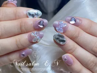 ネイル E.N🦋 長さ出し/持ち込みのネイルデザイン