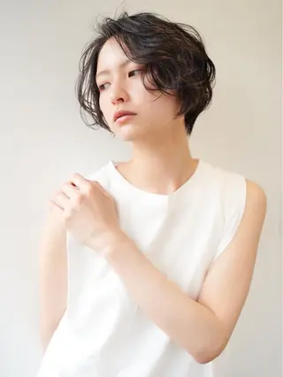 ショート パーマ 森 海のヘアスタイル