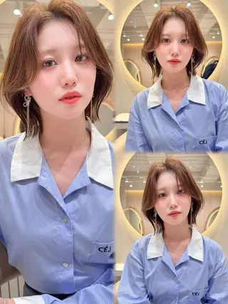 ショート カラー レイヤー❣️縮毛矯正 川村利幸のヘアスタイル