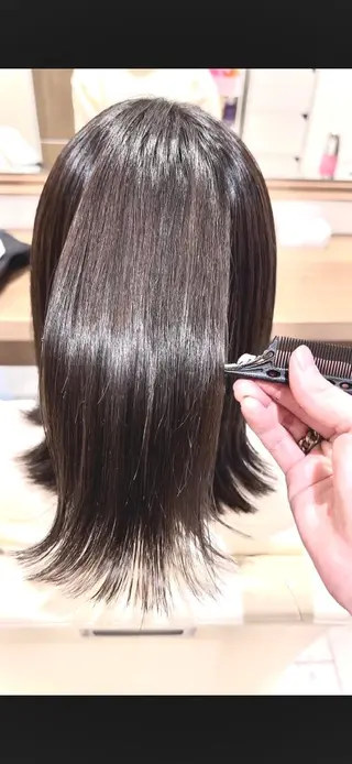 ミディアム カラー パーマ 横山 直輝のヘアスタイル