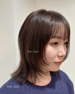 セミロング レイヤー×透明感 ヘアセット/ミサトのヘアスタイル