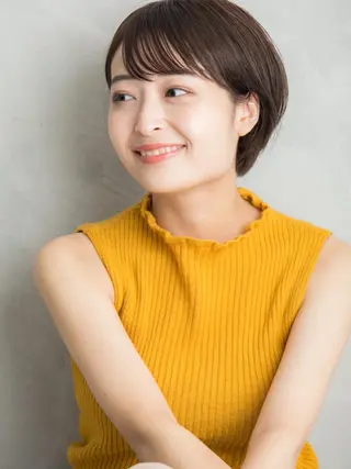 ショート 巻けるケア縮毛矯正✨ ケアカラー✨山下のヘアスタイル