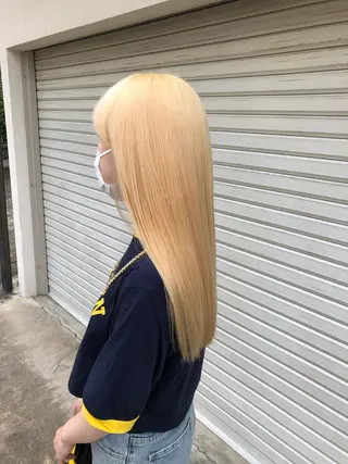 ロング カラー ブリーチカラーが人気 onnuのヘアスタイル