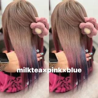 カラー 🦋ami/浦和 ブリーチカラー🦋のヘアスタイル