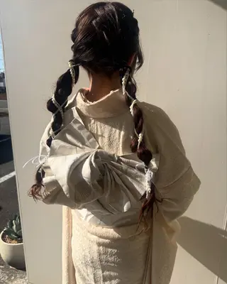 ヘアアレンジ 青とそら いしざかのヘアスタイル