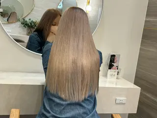 ロング カラー パーマ ヘアアレンジ メンズ 🤍韓国風/艶髪🤍 鳥越美羽のヘアスタイル