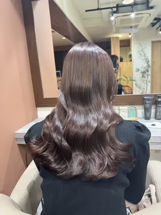 ロング 韓国風パーマ/ヘア セット/店長みづきのヘアスタイル