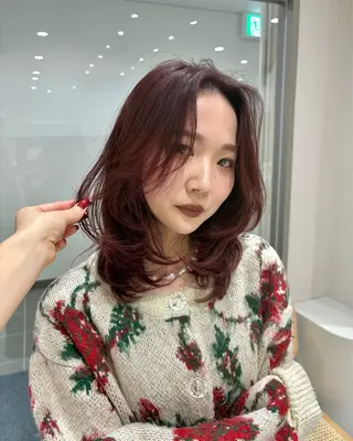 セミロング バレイヤージュ/ヘア アレンジ/shionのヘアスタイル