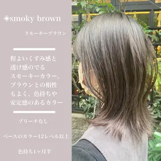 ミディアム カラー カラー指名No.1 土井新治❄️のヘアスタイル