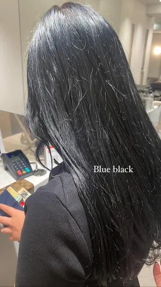 ロング カラー ミオ💎透ける暗髪/ ブリーチなしWカラーのヘアスタイル