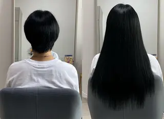 ロング 🎀韓国スリムタッキ 羽エクステ🎀kiiのヘアスタイル