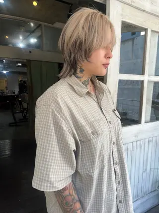 ショート カラー ハイトーン/顔まわり レイヤー/YUKAのヘアスタイル