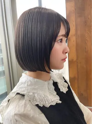 ショート カラー パーマ ヘアアレンジ 日本一の小顔カット/ ボブ/顔周り/韓国のヘアスタイル