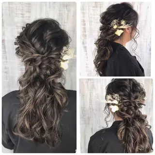 ミディアム カラー パーマ ヘアアレンジ メンズ ネイル マツエク・マツパ 美容室 ソンリエのヘアスタイル