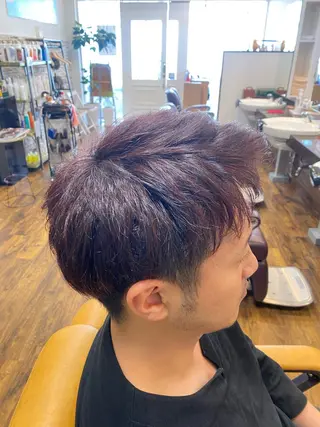 ショート カラー メンズ clomus梅田茶屋町店所属・髪質改善特化美容師 酸性ストレート近藤俊のヘアスタイル