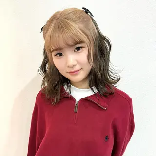 セミロング 透明感ワンカラー梅田 ダブルカラー/川上のヘアスタイル