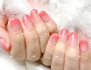 ネイル リボン、ガーリー パーツ放題専門店のネイルデザイン