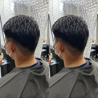 ショート メンズ センターパート ／植田のヘアスタイル