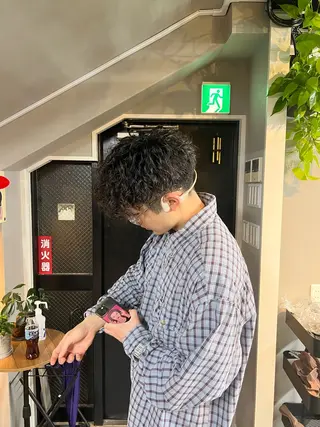 ショート パーマ メンズ est hair mar所属・艶カラー/ツイスパ/ 無造作パーマ　久保のヘアスタイル