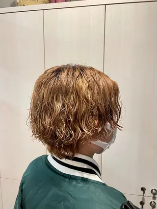 ミディアム パーマ サトウ コウキ  メンズのヘアスタイル