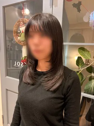 ミディアム つちだ ゆうひ / 暗髪カラー⟡.·のヘアスタイル