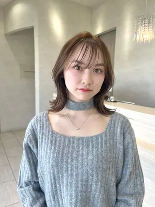 ミディアム カラー miku/ 透明感カラーのヘアスタイル