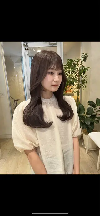 セミロング カラー nakahara madokaのヘアスタイル
