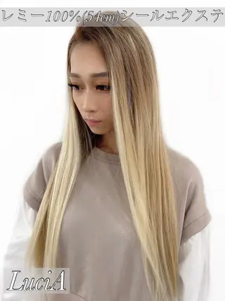 カラー ヘアアレンジ ロング LuciA/エクステ カラーのヘアスタイル