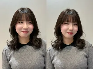 ミディアム Livnaリヴナ立川所属・レイヤー/ハイライト /立川/赤池宏隆のヘアスタイル