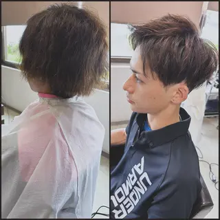 ショート カラー メンズ 中島 剛のヘアスタイル