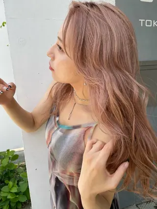 ロング カラー ヘアアレンジ 小顔レイヤー×コンパ クトボブ/林隆平のヘアスタイル