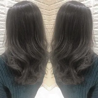 ロング カラー ナガイ ユウキのヘアスタイル
