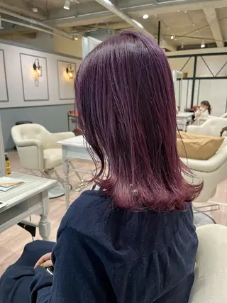 ミディアム カラー ショート/ボブ 似合わせ/中原のヘアスタイル