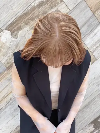 ロング カラー ✨原宿ハイトーン ブリーチ職人菊池のヘアスタイル